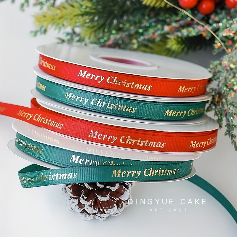 1pc 46m Christmas Ribbon Red Green Satin Ribbon For Crafts Gift Wrapping
