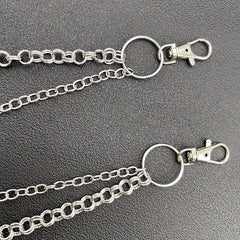 Men's Pants Chains Spider Decoration Layered Hip Hop Pants Chains