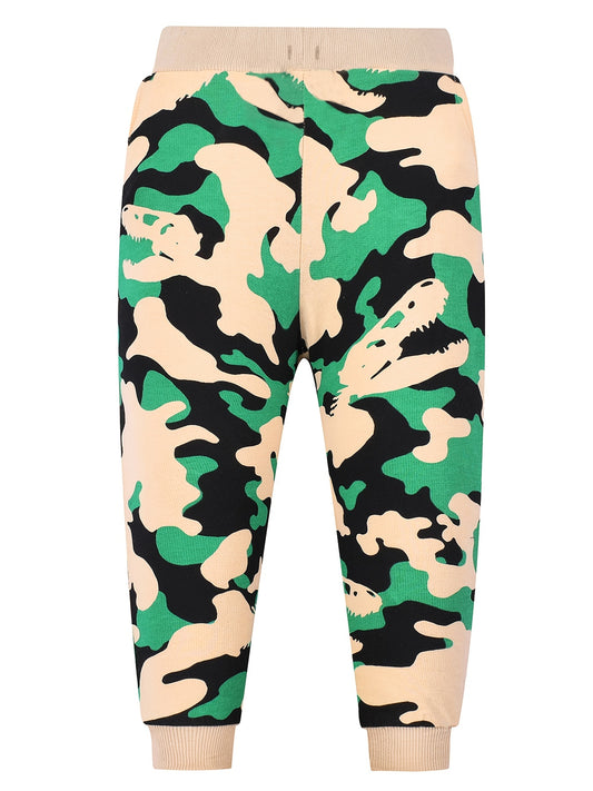 Boys Camo Dino Print Drawstring Sweatpants