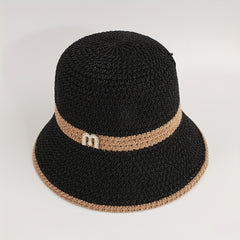 Retro Hollow Summer Sunscreen Bucket Hat British M Mark