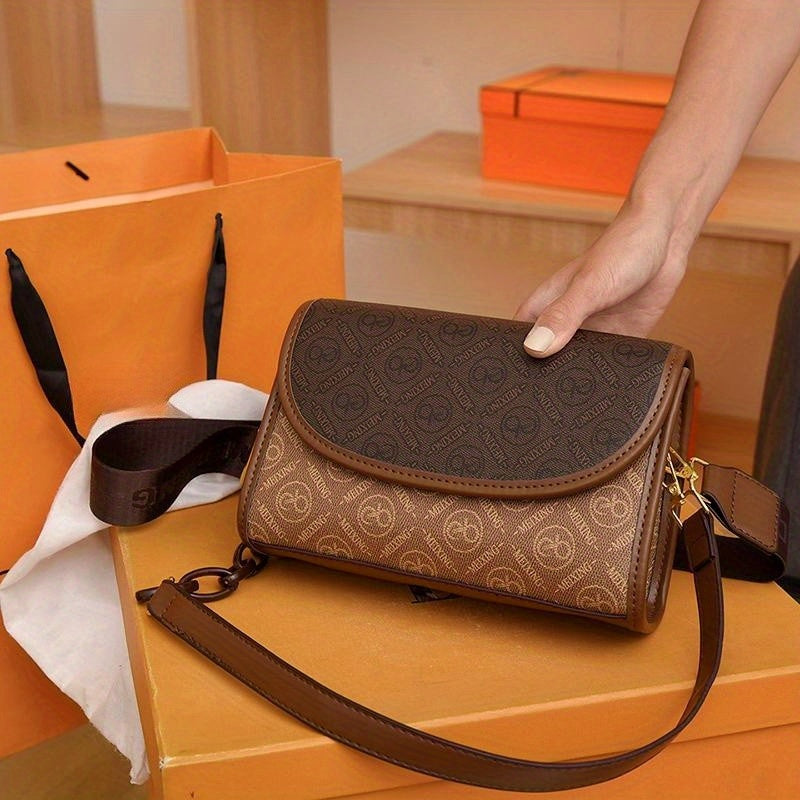 Vintage Square Bag Classic Pattern Flap Purse