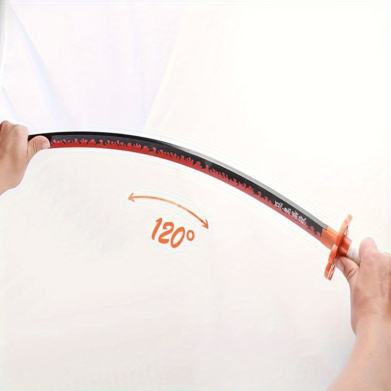 Anime Samurai Sword Weapon Prop Orange Halloween Cosplay Costume Party Play Deco