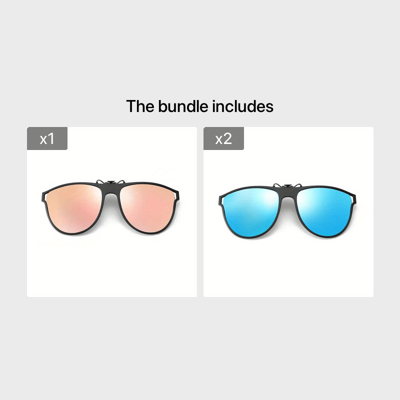 Polarized Clip On Sunglasses UV Protection Flip Up Glasses for Men