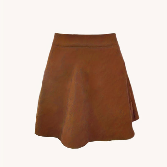 High Waist Corduroy Flare Skirt for Women