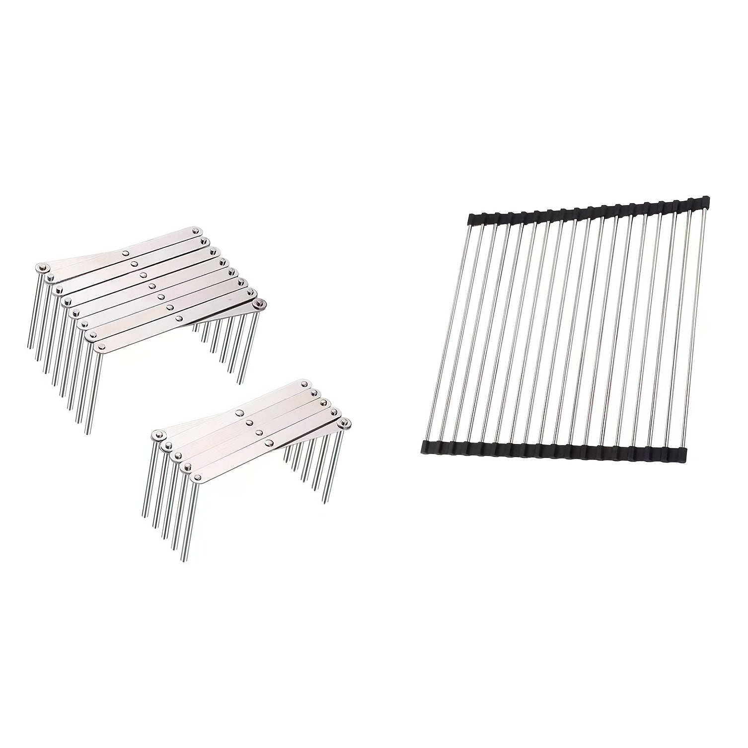 3pcs Stainless Steel Sink Drain Baskets Kitchen Rack