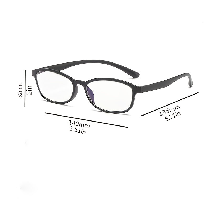 Square Frame Eyeglasses Light Blocking Lightweight Portable Glasses