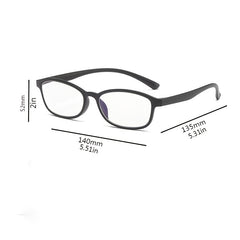 Square Frame Eyeglasses Light Blocking Lightweight Portable Glasses