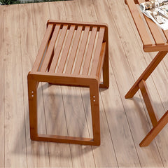 Outdoor Bamboo Stool for Picnic Camping Soft Seat