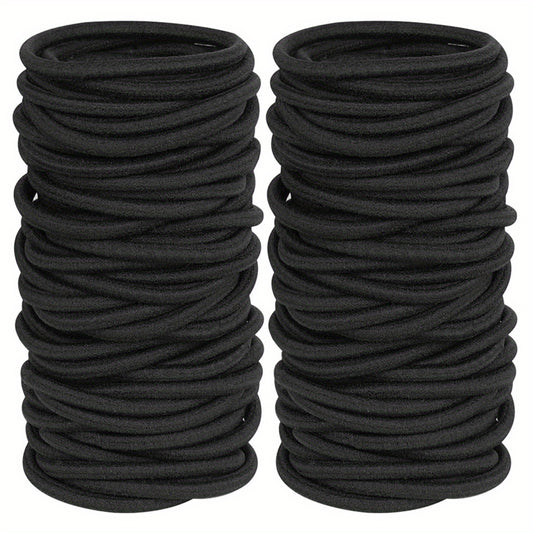 50 Pcs Hair Ties for Thick & Curly Hair Ponytail Holders Elastic Bands Women Men