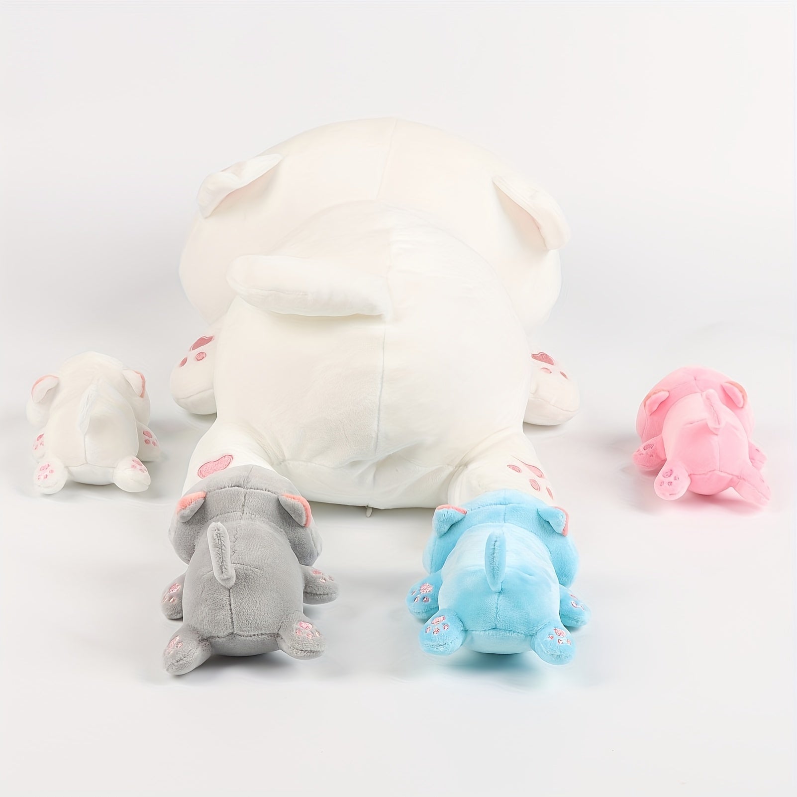 Adorable Cat Toy Set 4pcs Soft Plush Cat Toy Set 18 3 Mother & Youngsters Cat
