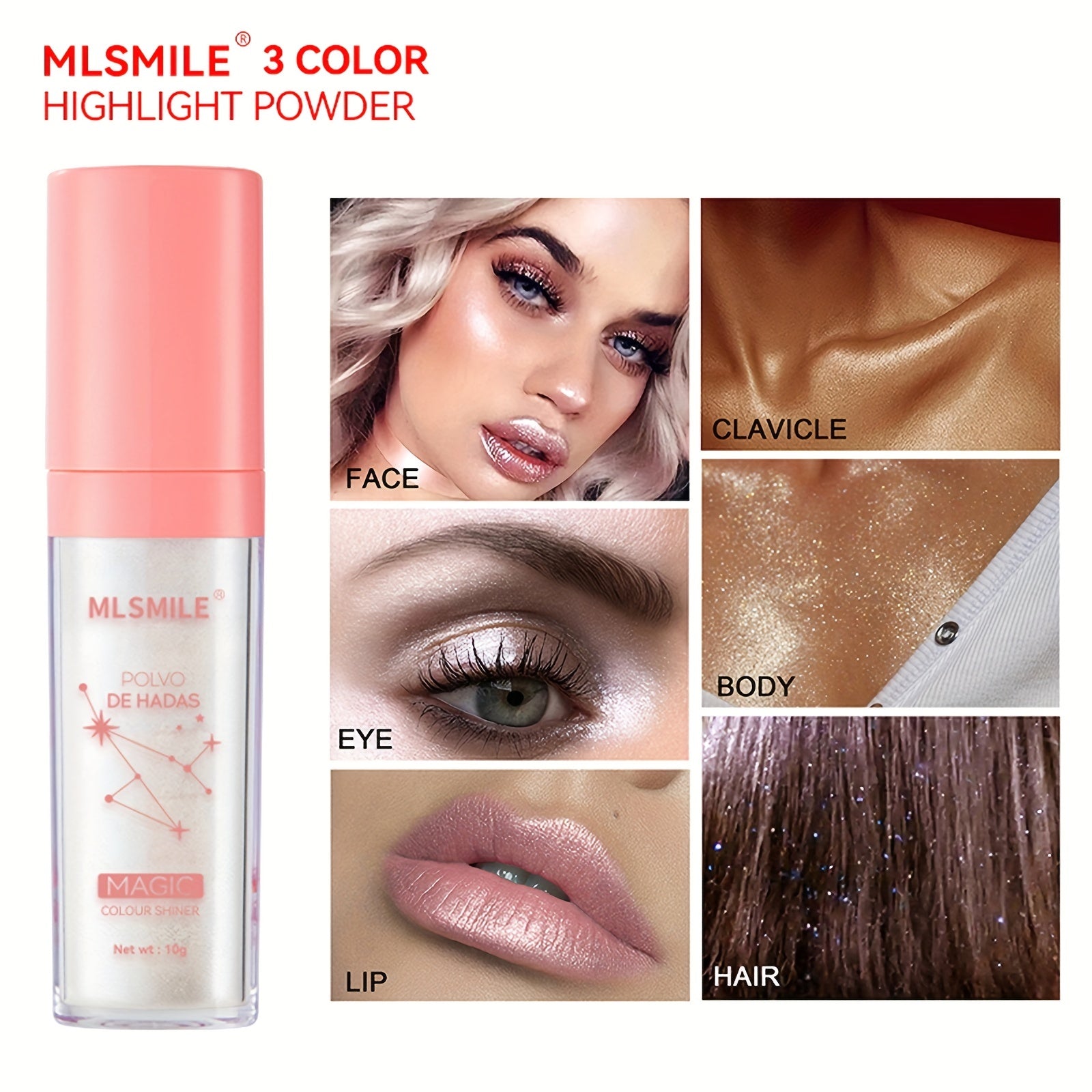Elf Pearly Highlighter Powder for Face Lips Eyes Natural Contouring Blush