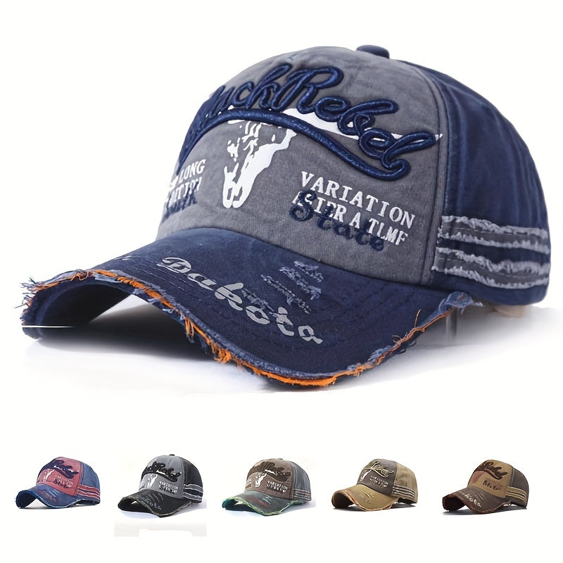 Adjustable Summer Casual Mens Peaked Cap Embroidered Letters Outdoor Sport