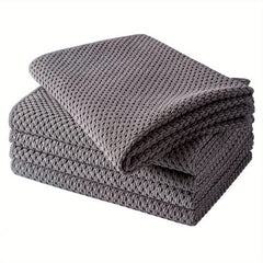 10pcs Waffle Square Plaid Dish Cloths Soft Absorbent Towels