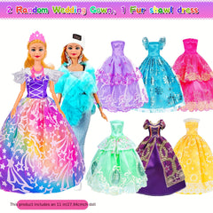 106pcs 29 Girl Doll with Doll Closet Clothes and Accessories