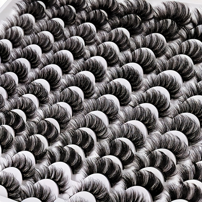 48 Pairs Fluffy Thick Faux Mink Lashes Soft Natural Long Wispy Full Strip Lashes