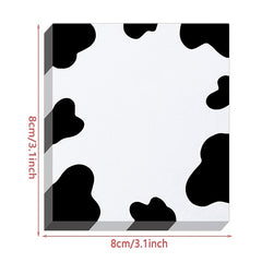 Cow Spot Pattern Sticky Note Book, 50 Sheets, Easy Adhesive