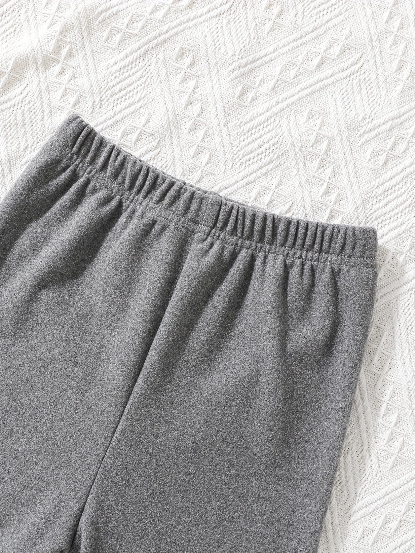 Girls Ribbed Cuffs Elastic Waist Jogger Pants for Spring Autumn
