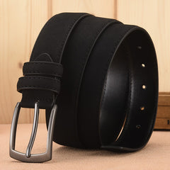 Men's Suede Belt Retro Alloy Buckle Plus Size High End Belt