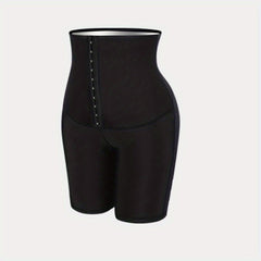 High Waisted Sauna Sweat Shorts for Women 3 Rows of 10 Buttons