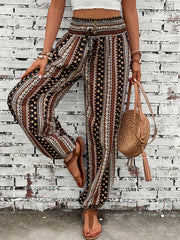  Boho Pants Women's Plus Geo Print High Waisted Harem Trousers