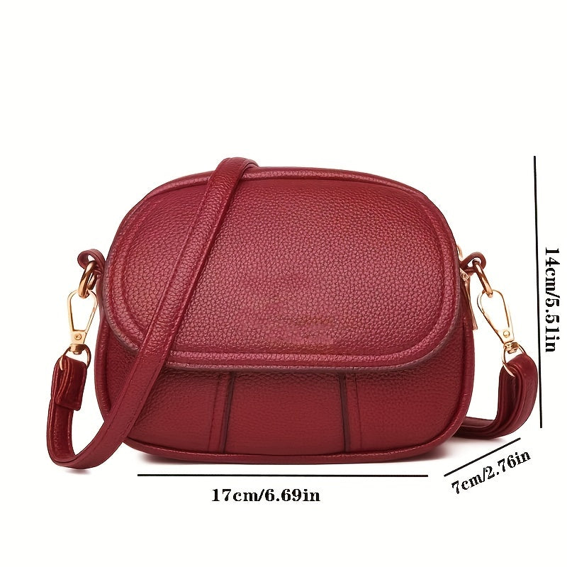 Red Leather Texture Women's Waist Bag Crossbody Bag