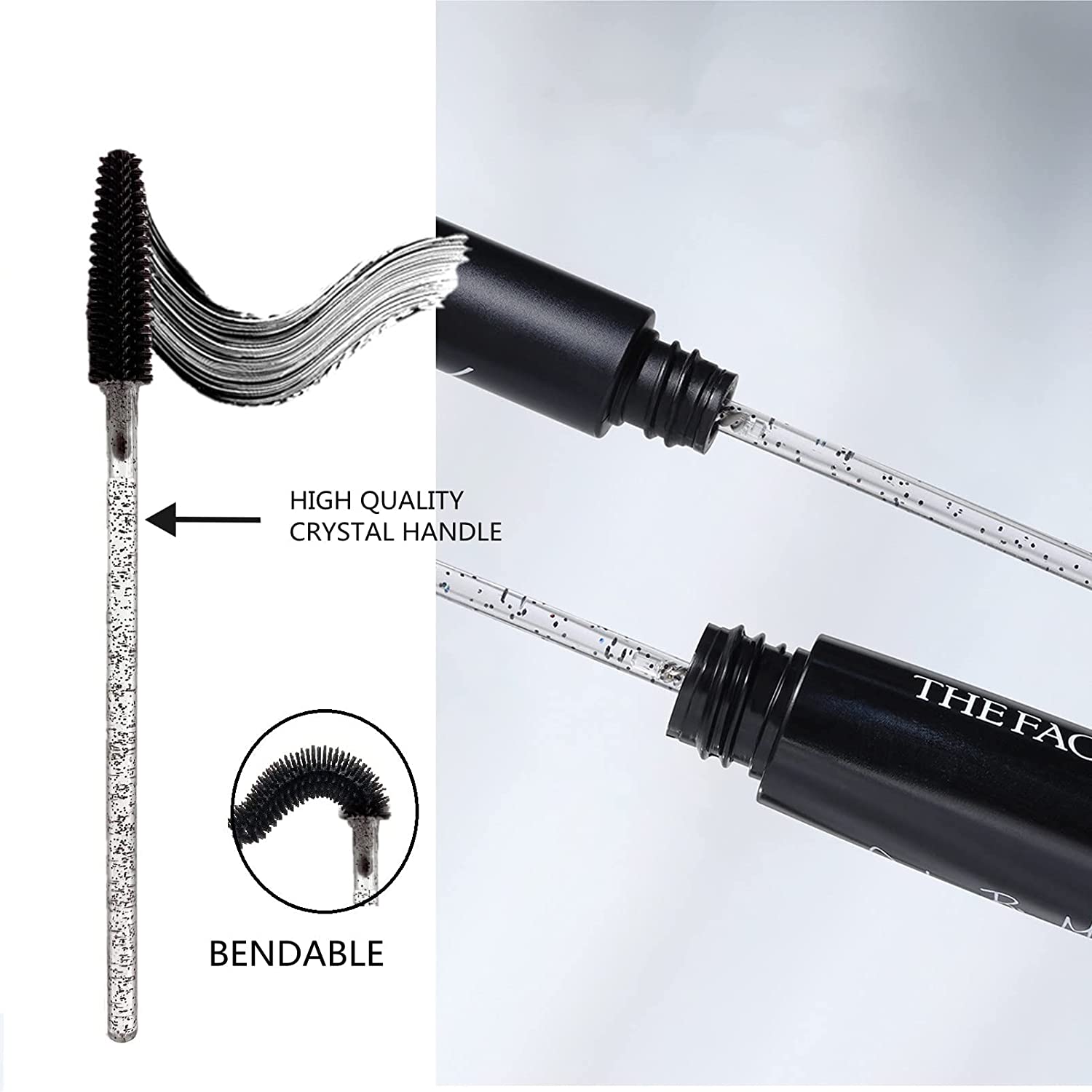 50 Pcs Mascara Wands Eyelash Brush Spools For Eyelash Extension Eyebrow Makeup