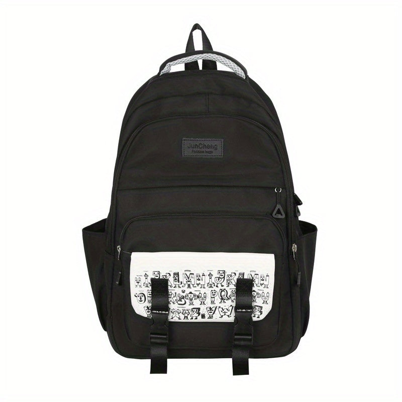 High School Middle Students Backpack Cartoon Pattern Foldable Travel Bag