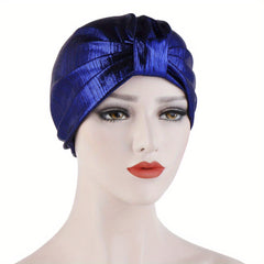 Elegant Laser Hot Stamping Turban Cap for Women