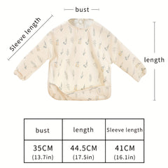 Long Sleeve Waterproof Baby Bib Easy Cleaning Anti Dirt
