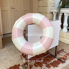 Kids Striped Swimming Ring: Safe & Stylish Pool Accessory