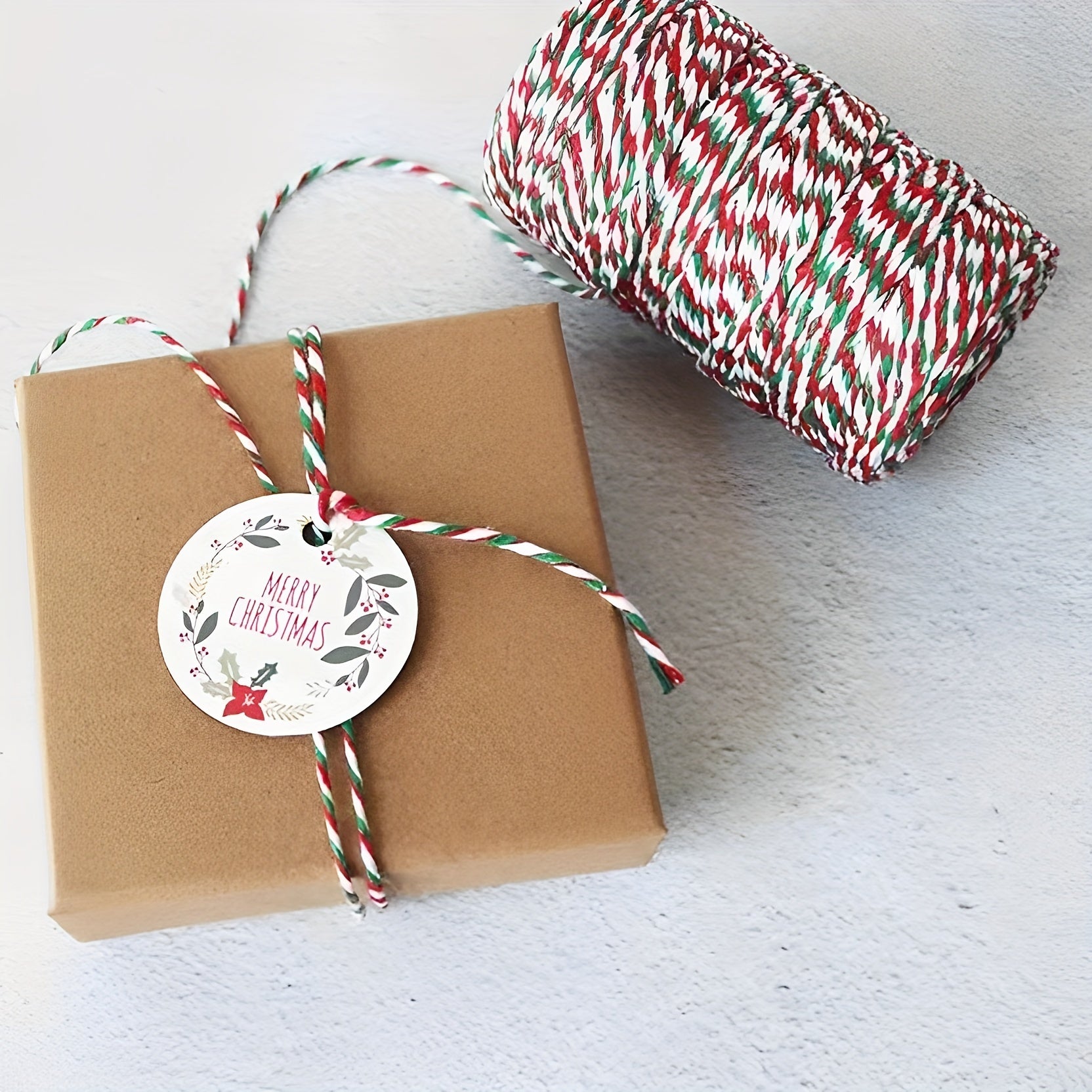 70 Yards Long Christmas Tree Cotton Rope for Gift Wrapping
