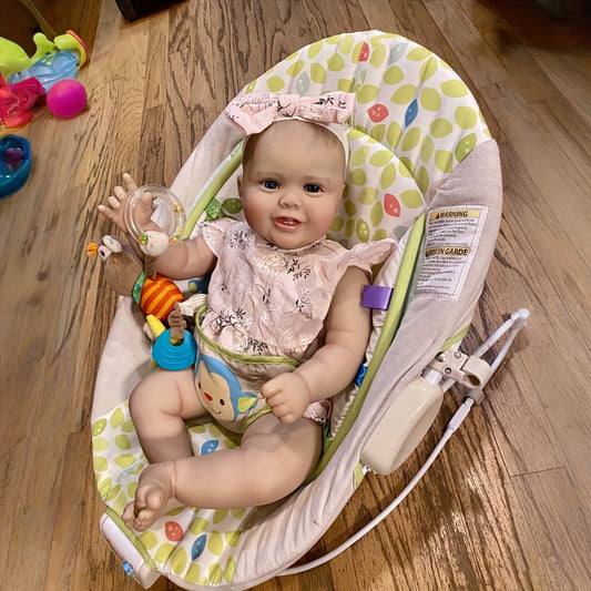 Huge Baby Reborn Baby Doll Kodi Bear Girl Doll Lifelike 3D Painted Skin