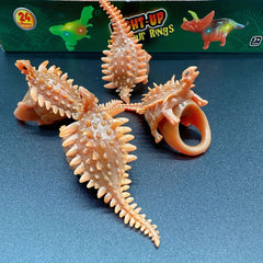 Dino Luminous Ring Kids Party Toy LED Jurassic Dinosaur Ring Plastic Mixed