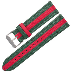 Bicolor Quick Release Leather Watch Band Clemence Leather Spring Bars 20mm 22mm