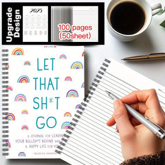 Let That S t Go Funny Notebook with Rainbow 100 Pages
