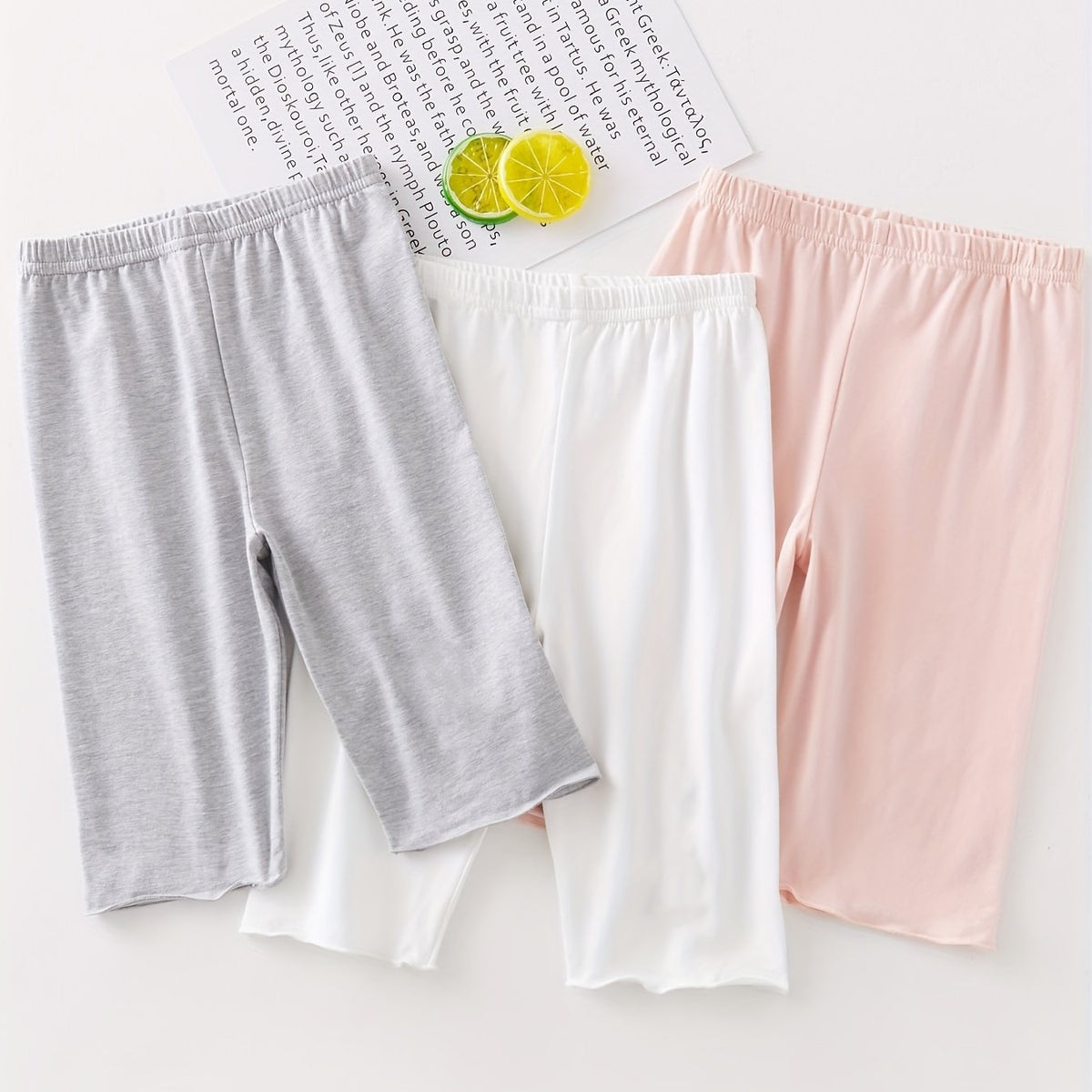 Girls Thin Cotton Bottoming Shorts Mid Stretch Quick drying Shorts