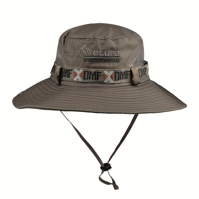 Breathable Wide Brim Bucket Hat for Outdoor Activities