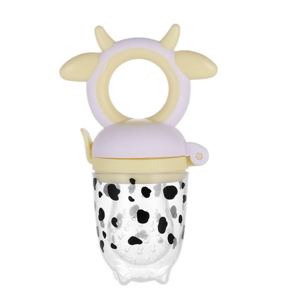 Cow Pattern Silicone Self Feeding Pacifier Pink Yellow