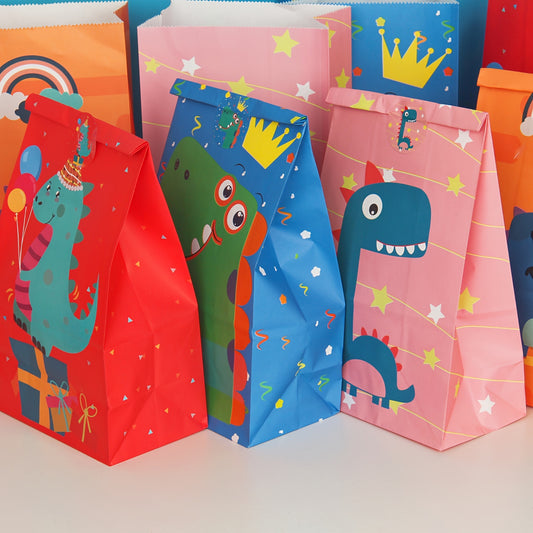 12pcs Dinosaur Party Gift Bags Dinosaur Party Favor Bags