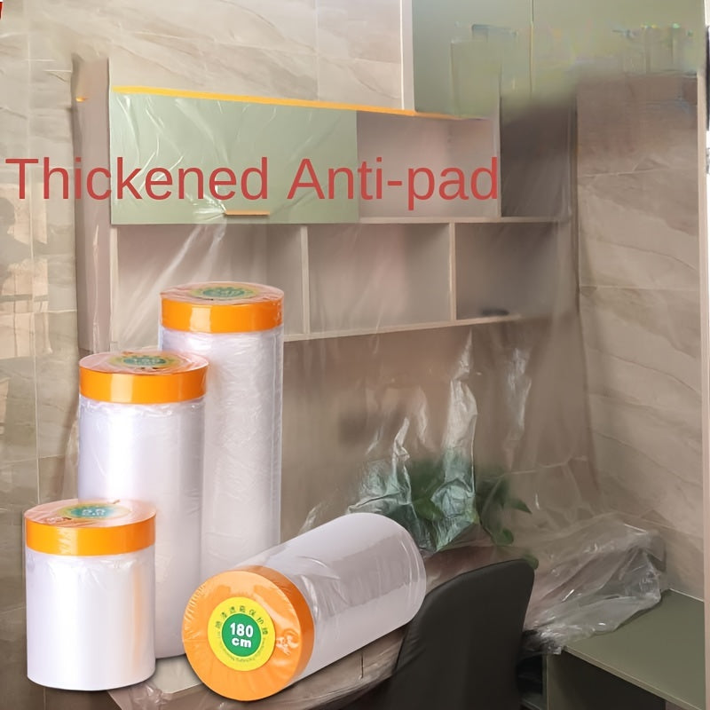 Plastic Drop Cloth with Masking Tape Waterproof Film