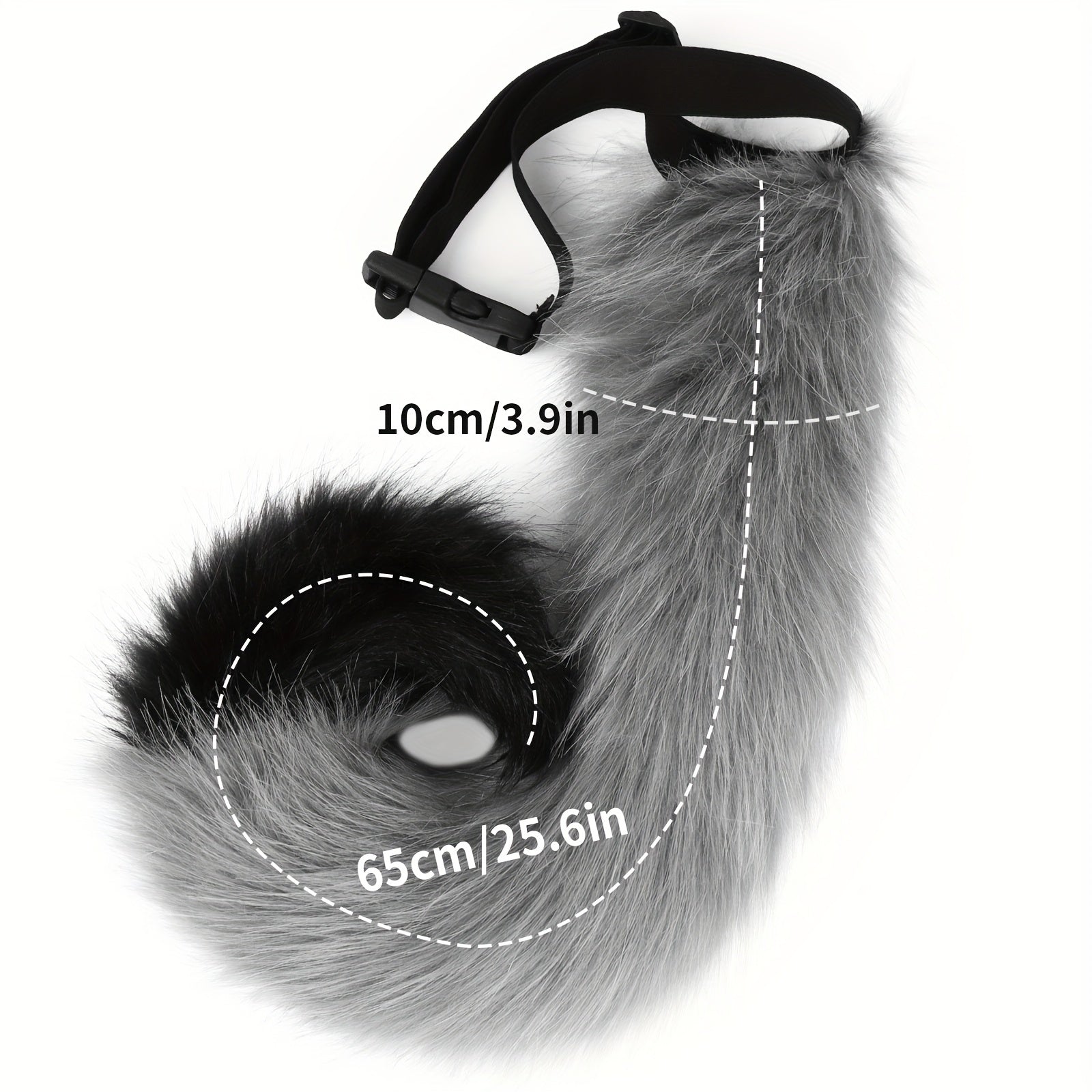 Adjustable Plush Beast Tail for Cosplay Party Props