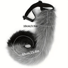 Adjustable Plush Beast Tail for Cosplay Party Props