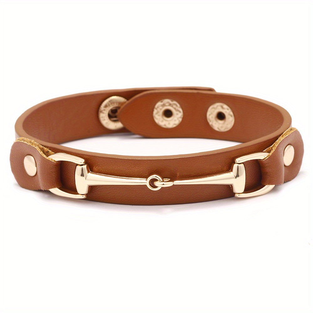 Adjustable Horseshoe Buckle Bracelet Unisex Jewelry