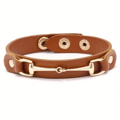 Adjustable Horseshoe Buckle Bracelet Unisex Jewelry