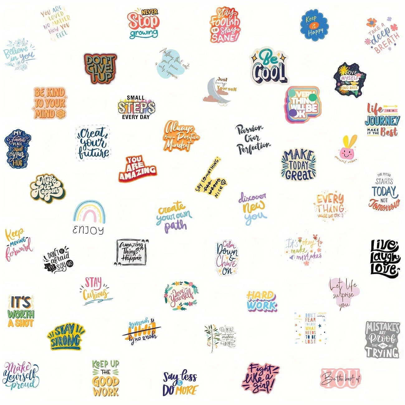 100pcs Motivational Quote Stickers Inspirational Words Stickers For Teachers