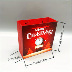 10pcs Christmas Gift Bag Paper Gift Bag with Handle Holiday Gift Packaging Bag