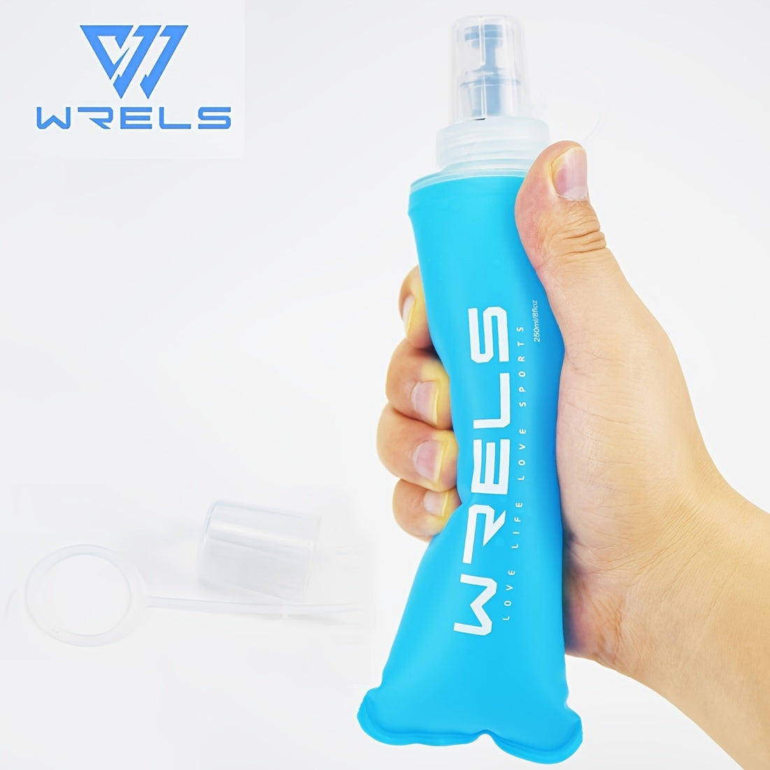 Foldable Soft Flask Water Bottle with Protective Mouthpiece Cover