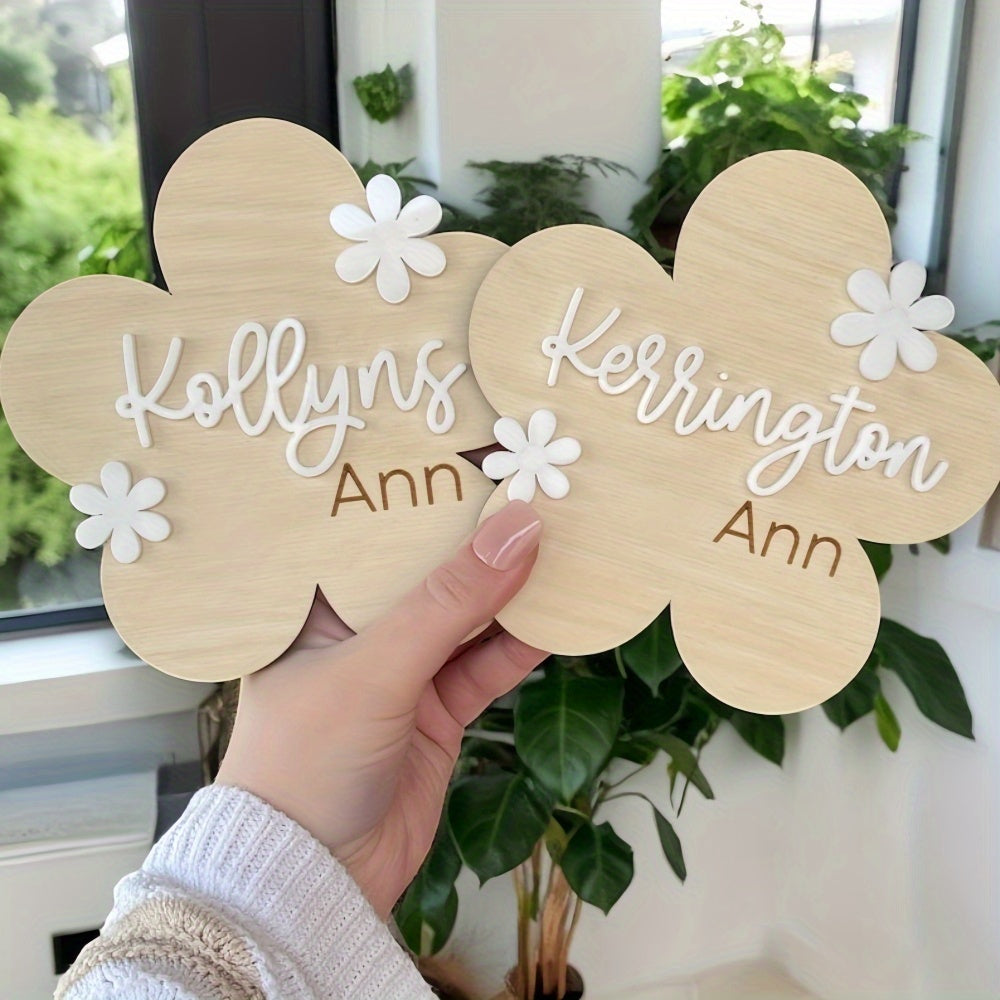 Personalized Birth Announcement Sign Acrylic Hospital Sign Custom Name Sign Pink