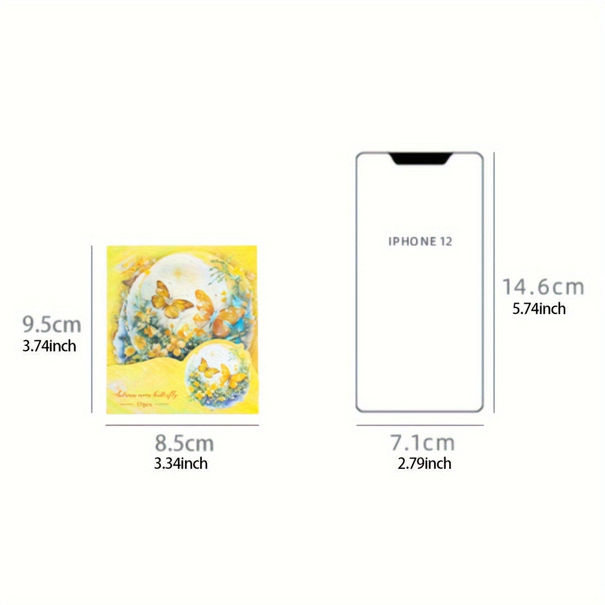 10pcs Plant Flower Laser Sticker Waterproof PET Material