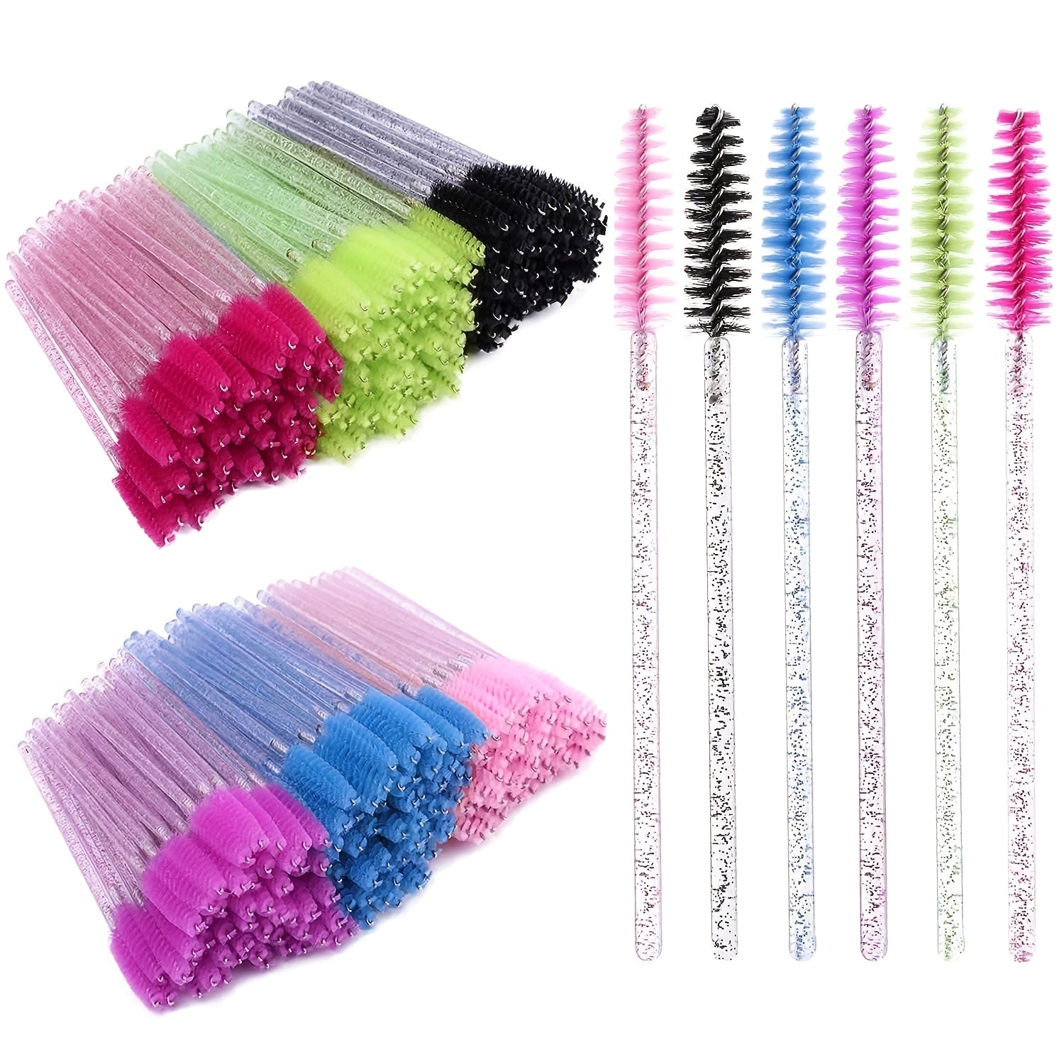 25 Pcs Crystal Eyelash Mascara Brushes Applicator Makeup Kits